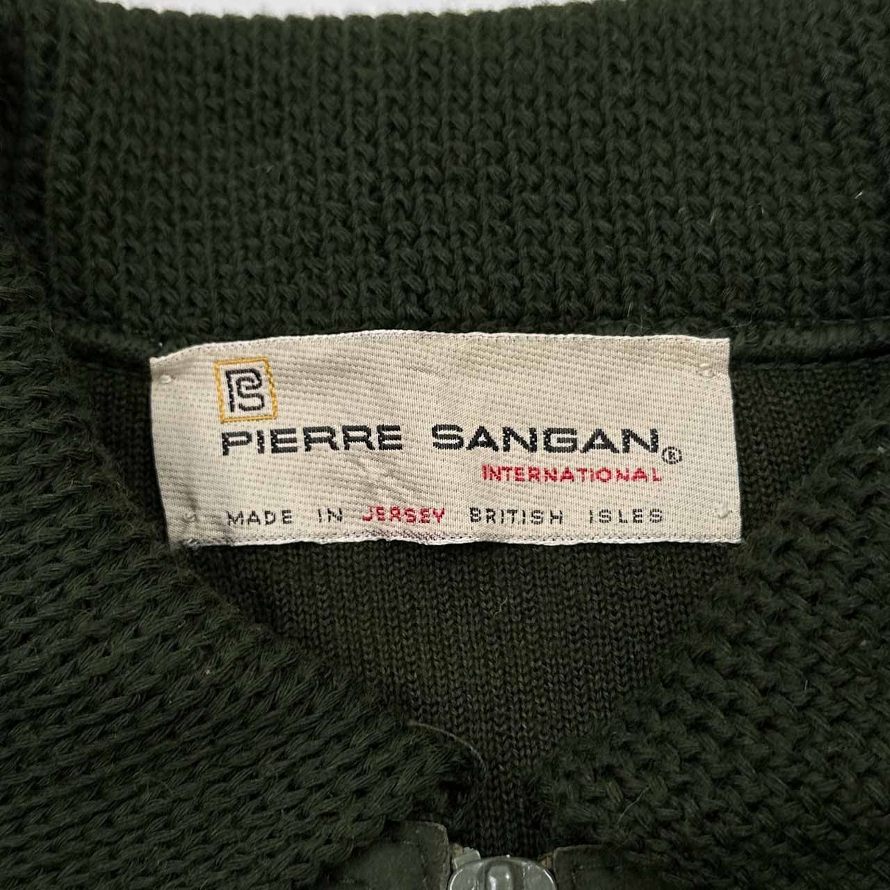 英国製 ヴィンテージ PIERRE SANGAN 本革 レザー切替 ジップ