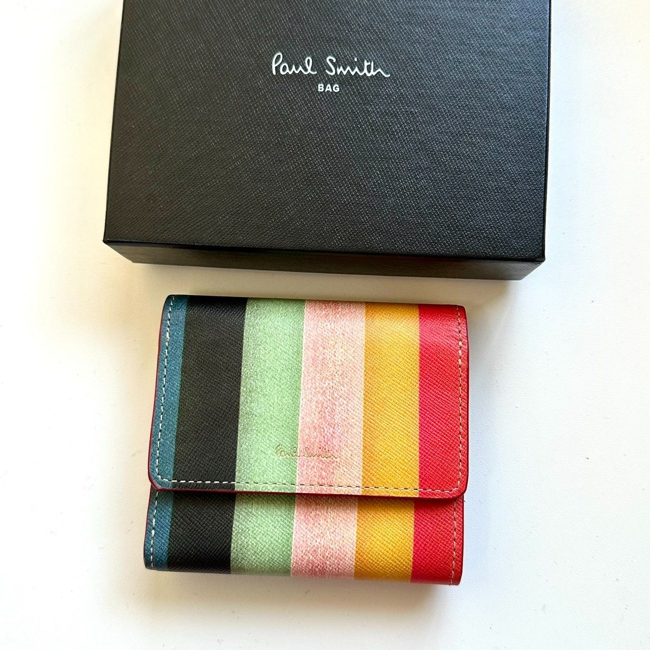 ポールスミス Paul Smith 三つ折り財布 マルチストライプ レディース 