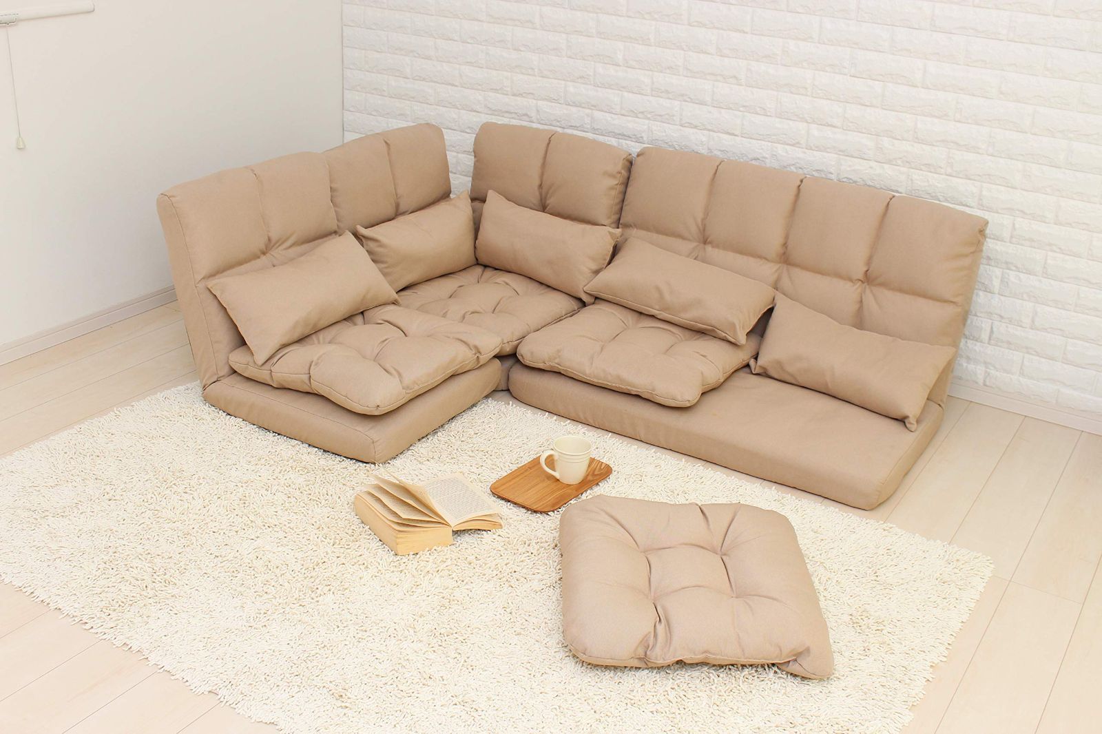 ネイビー 3点セット クッション付き コーナーソファ NEXPOTALLINN_EU