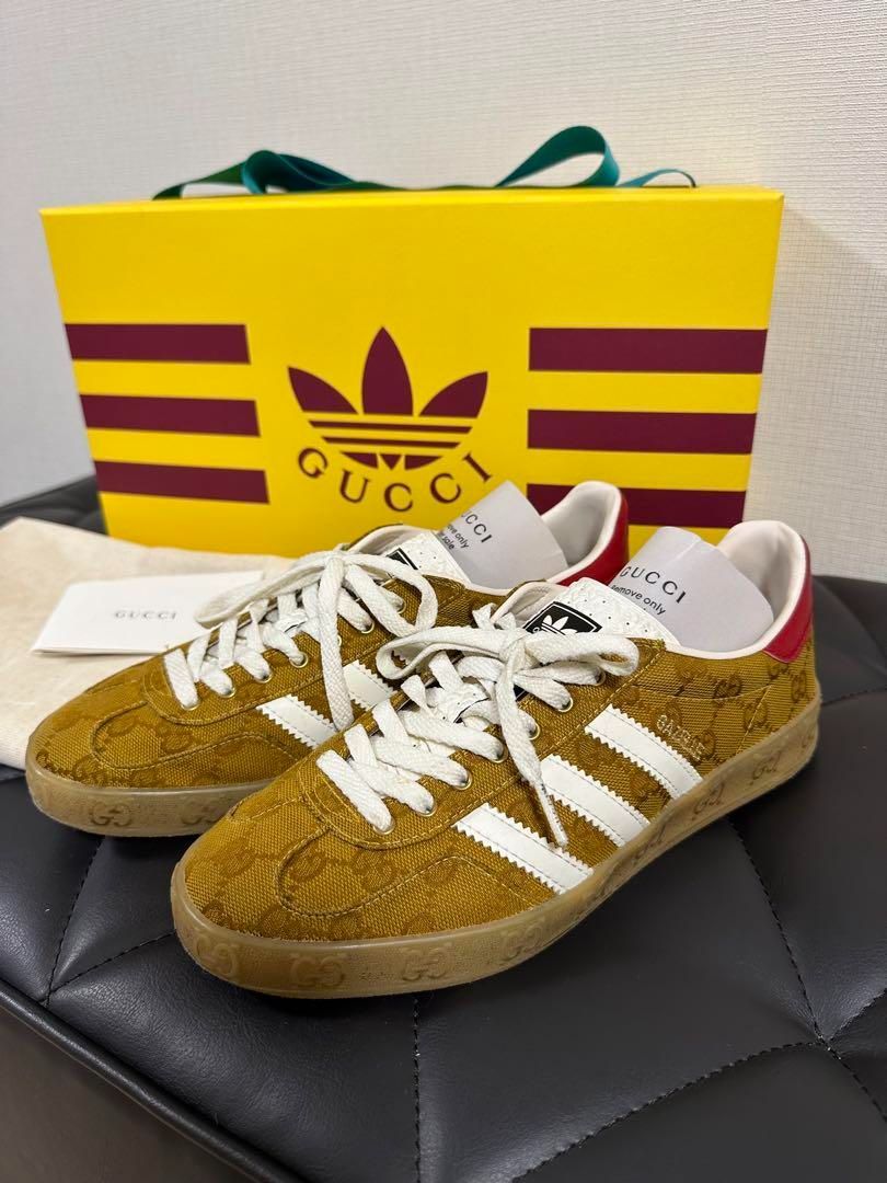 GUCCI adidas コラボ ガゼルスニーカー - メルカリ