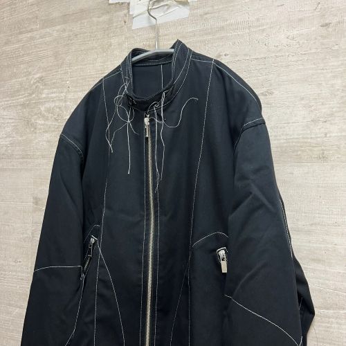 sulvam サルバム 24SS 配色ステッチジップアップジャケット ブラック sizeS 【中目黒b09】