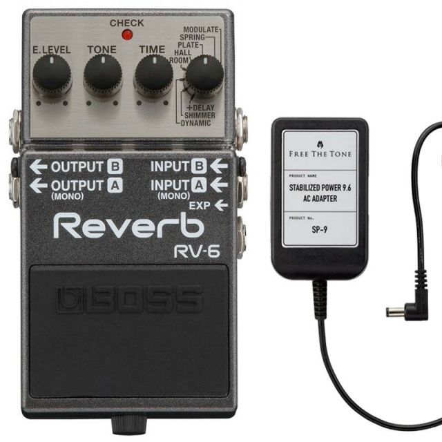 BOSS ボス RV-6 Reverb リバーブ + ACアダプター FREE THE TONE
