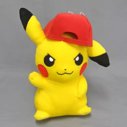 中古】ぬいぐるみ ピカチュウ(カロスキャップ) でっかい