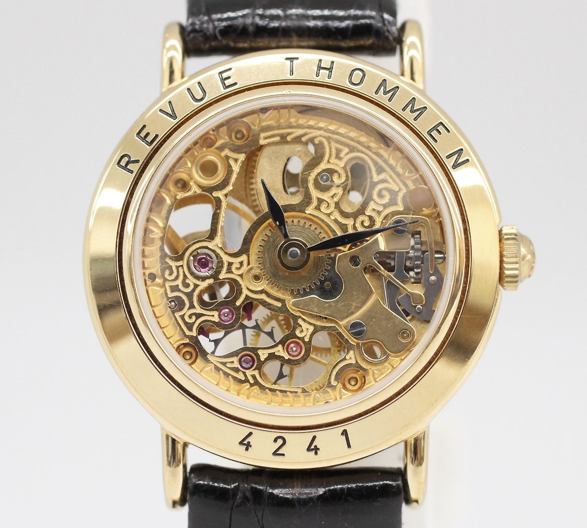 REVUE THOMMEN レビュートーメン レディース フルスケルトン 手巻きウォッチ 腕時計 4241
