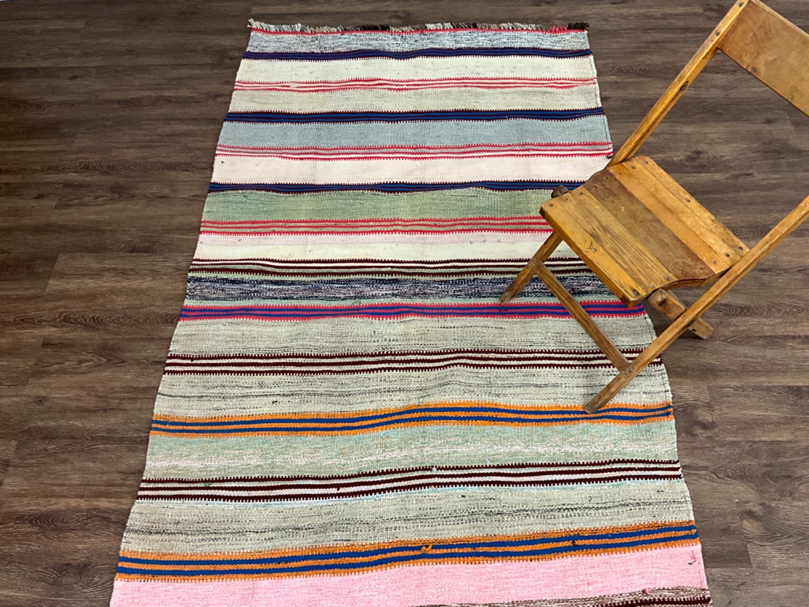 q155k】ラグ 敷物 ヴィンテージ インテリア キリム？アフガニスタン