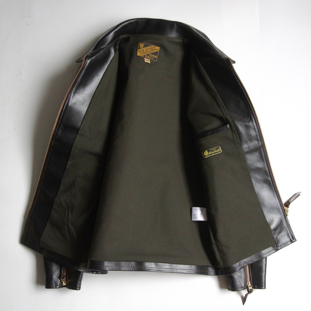 極美品】Y'2 LEATHER【VINTAGE HORSE LIGHT SINGLE RIDERS】38 ホース