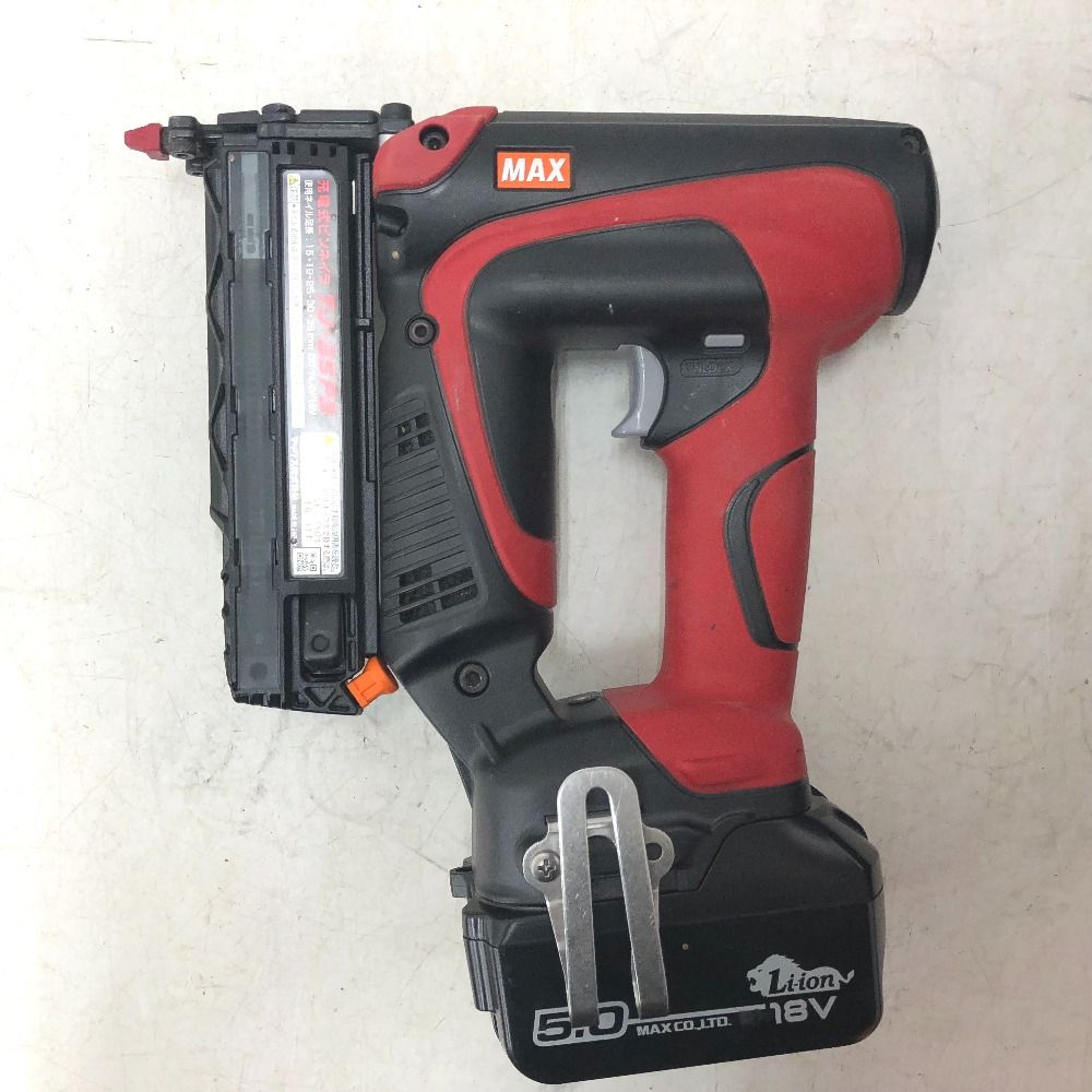 MAX マックス 18V 5.0Ah 35mm 充電式ピンネイラ ピン釘打機 ケース 充電器 バッテリ1個セット TJ-35P3-BC