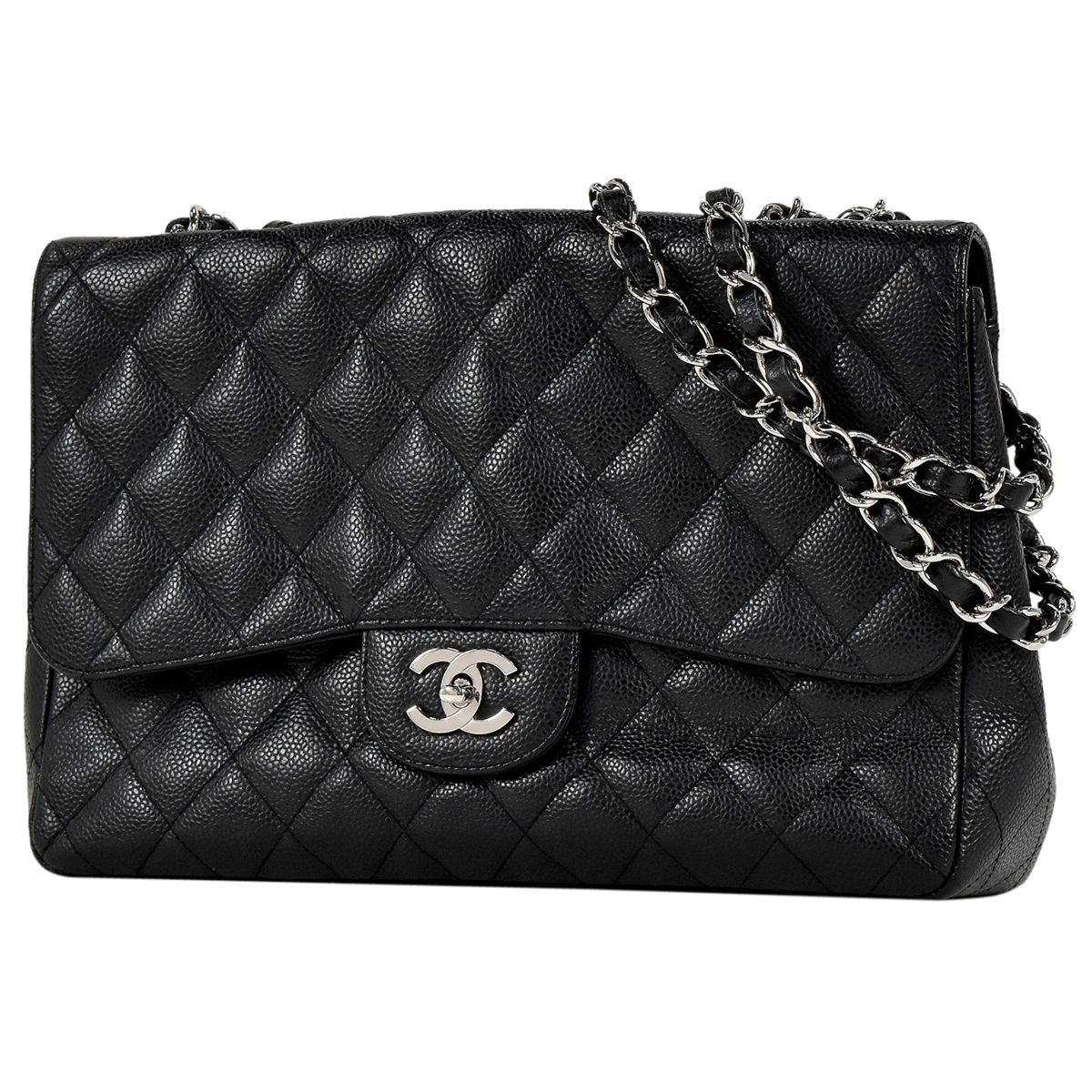 シャネル CHANEL デカ マトラッセ シングルフラップ チェーン