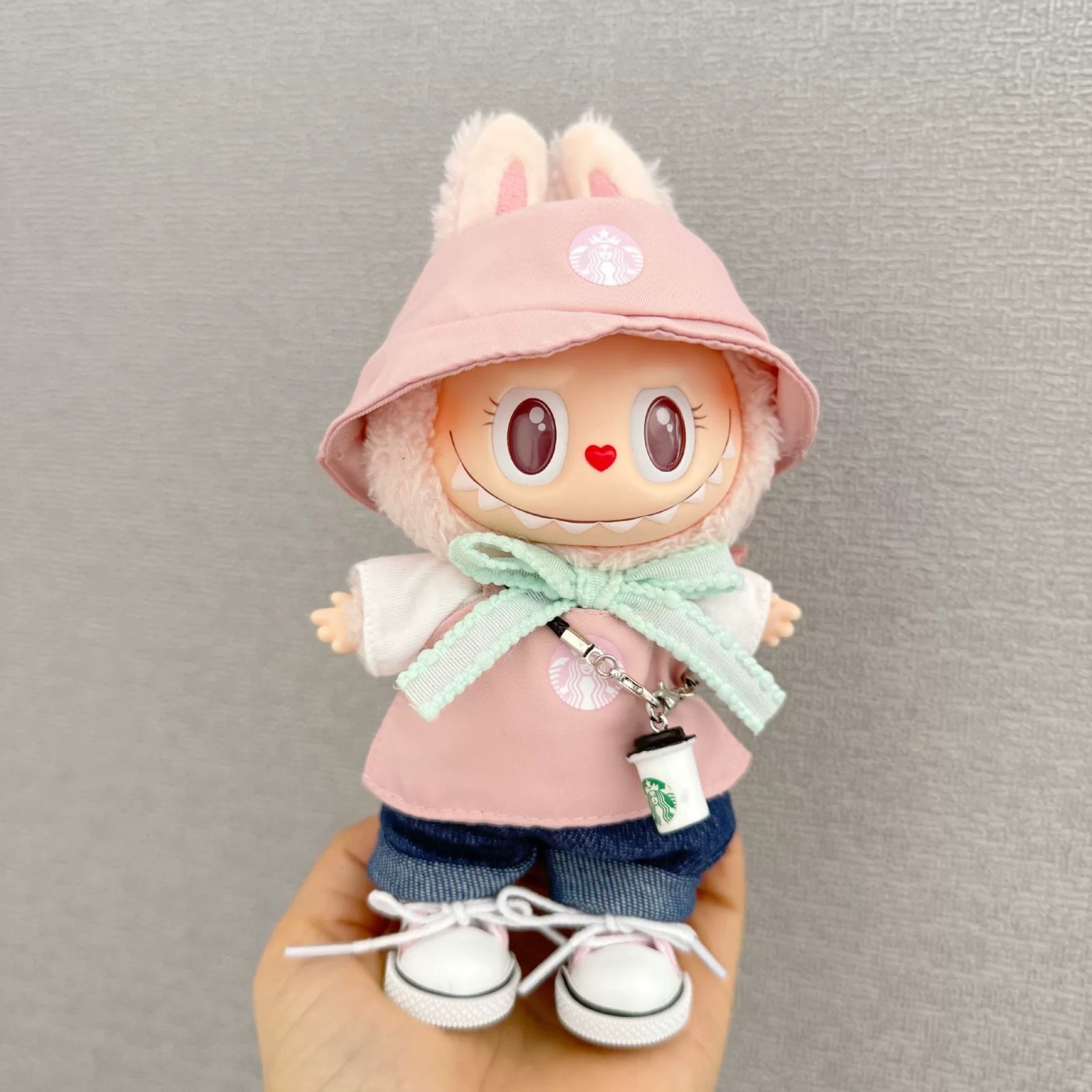 ラブブコスチュームLABUBU ラブブ　ぬい服　着せ替え服 6点 服2セット ラブブコスチュームLABUBU ラブブ ぬい服 着せ替え服 6点 服2