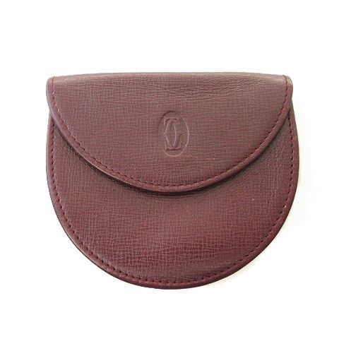 カルティエ Cartier コインケース 小銭入れ フラップ レザー