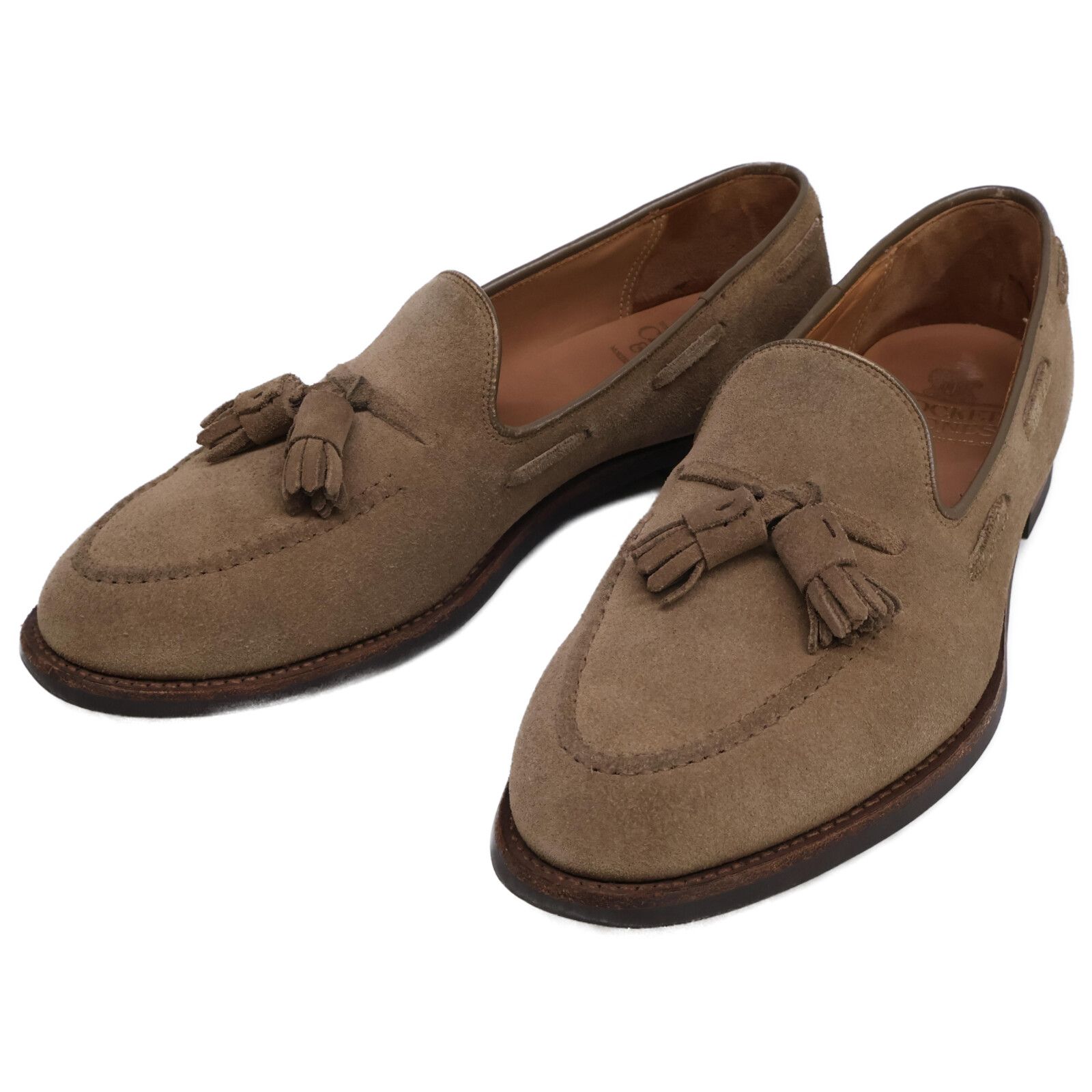 CROCKETT & JONES スエードローファー 7E Crockett&Jones クロケット＆ジョーンズ 美品 スエード キャベン