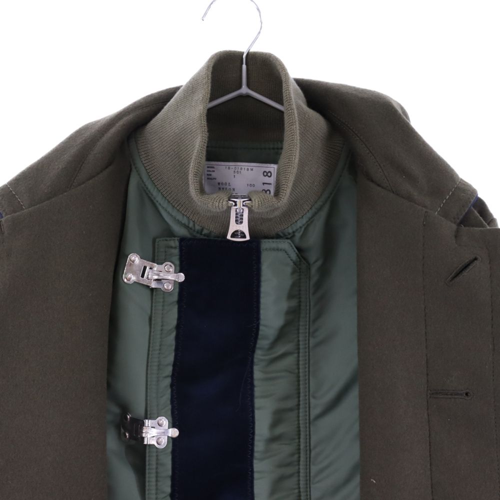 Sacai (サカイ) 18AW Docking Melton ドッキング メルトン バイカラー