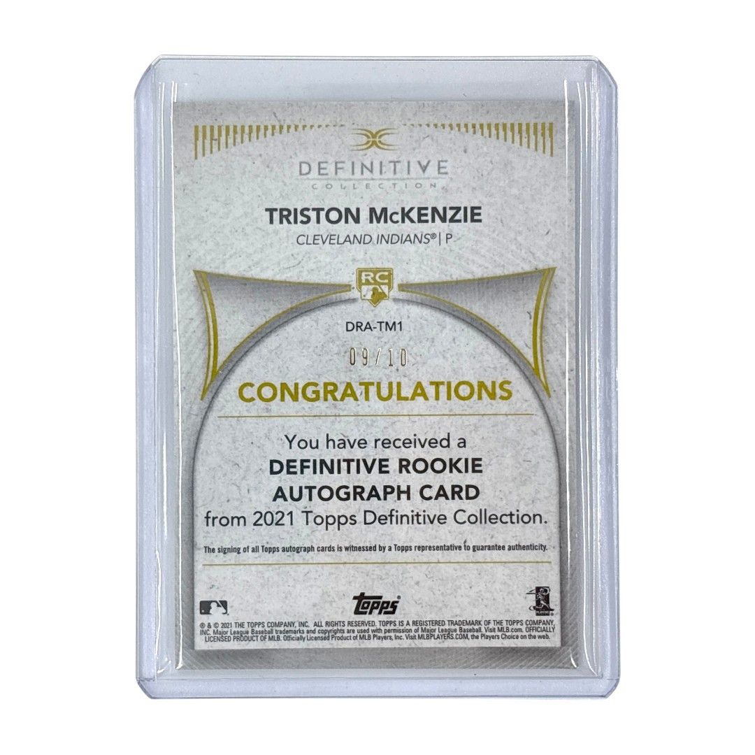 TOPPS MLBカード DEFINITIVE COLLECTION TRISTON McKENZIE CLEVELAND INDIANS 09/10 #DRA-TM1 送料無料 中古 IT1 中古】 TOPPS MLBカード DEFINITIVE COLLECTION TRISTON