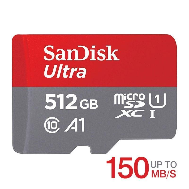 マイクロsdカード microSDXC 512GB SanDisk UHS-I U1 A1 R 150MB|s SDSQUAC-512G-GN6MN海外パッケージ SA3312QUAC-512NA 翌日配達