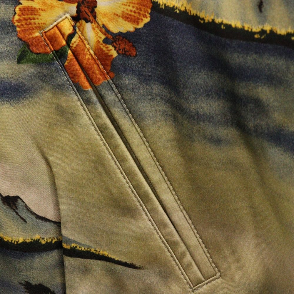 CELINE (セリーヌ) ハイビスカス総柄 テディジャケット マルチカラー