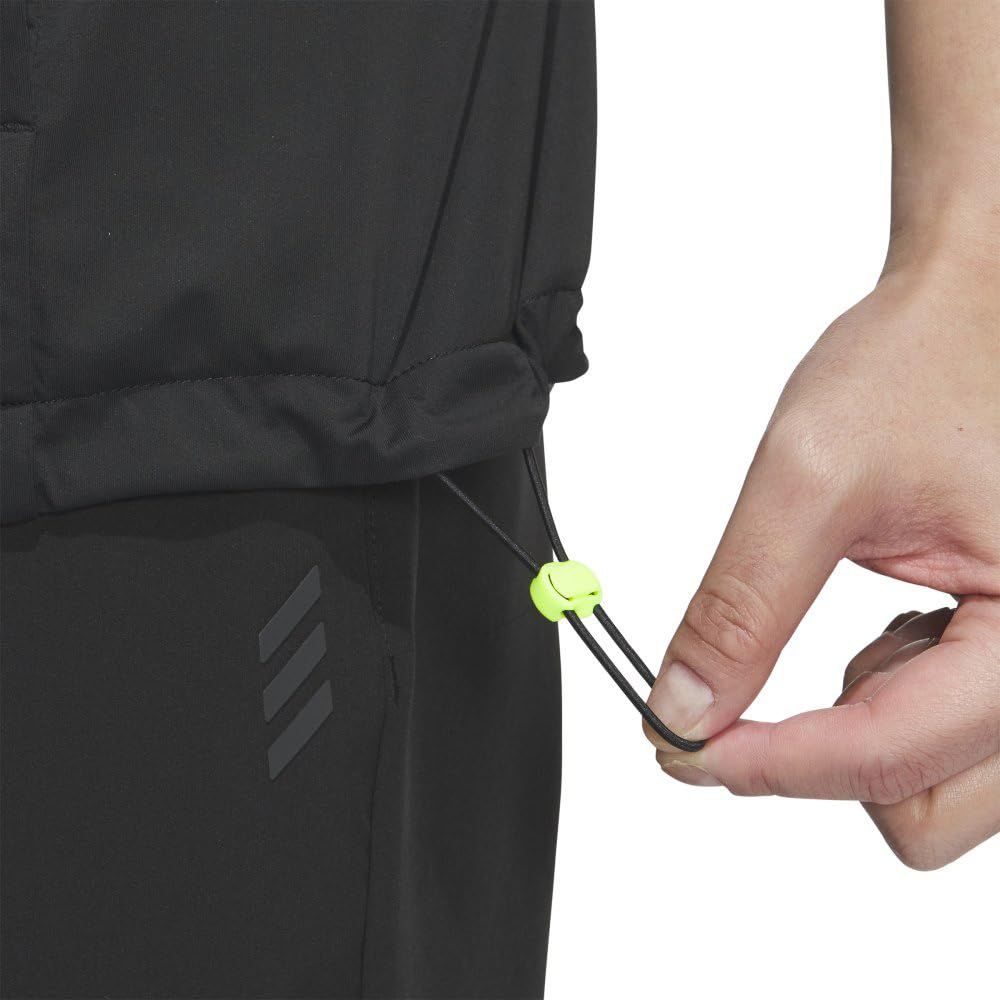 ハーフジップ半袖ウィンド ブラック