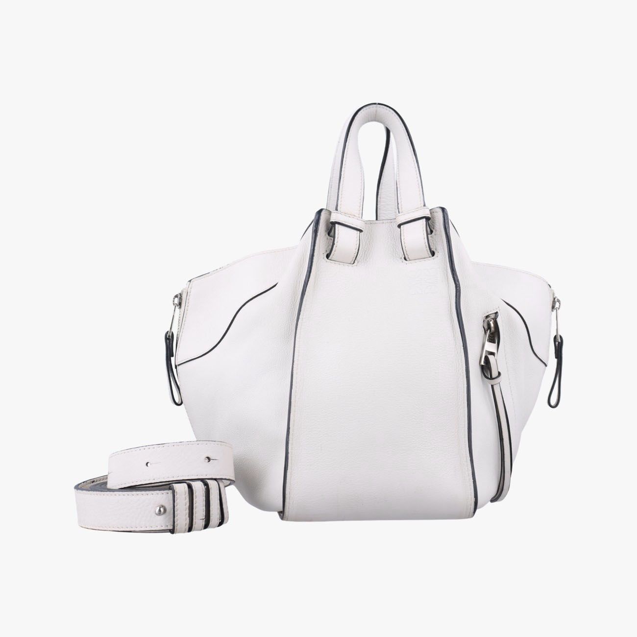 ロエベLoeweハンモックホワイトレザー011701