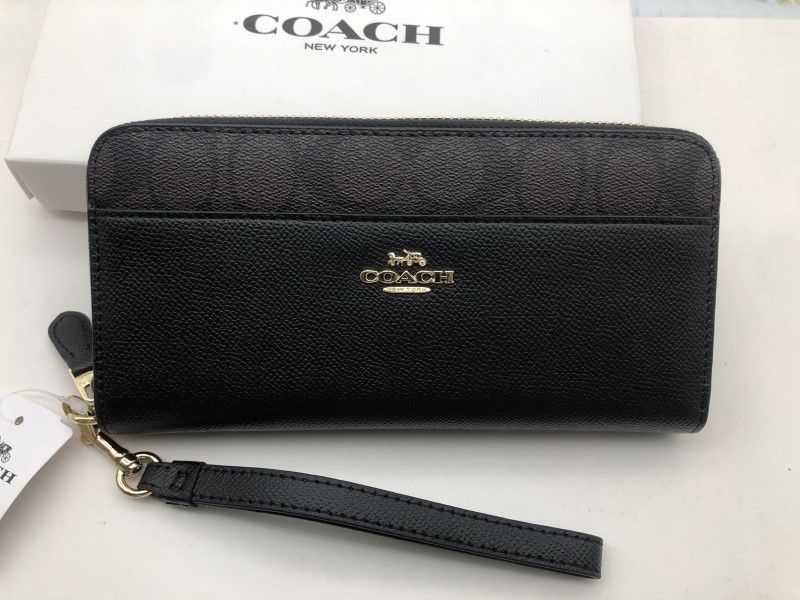 コーチ COACH 長財布 財布 ロング ジップ ストラップ付き ラウンドファスナー 新品 財布F76971 s042