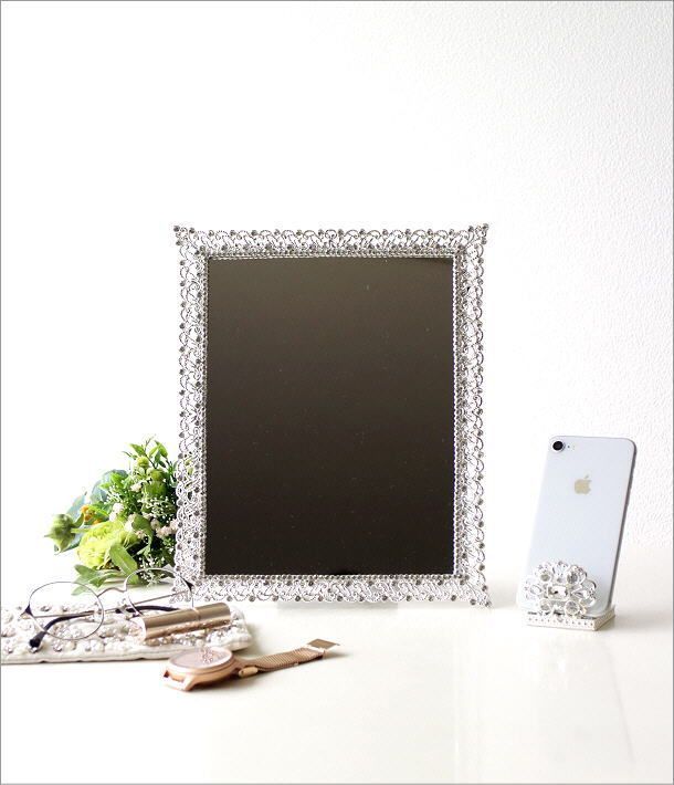 112. 木彫 透彫り 扉付き 四角型 鏡 ミラー 壁掛け 112. 木彫 透彫り