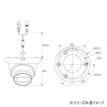 マザーツール 2メガピクセル防水ドーム型POC カメラ MTPOC-FD01