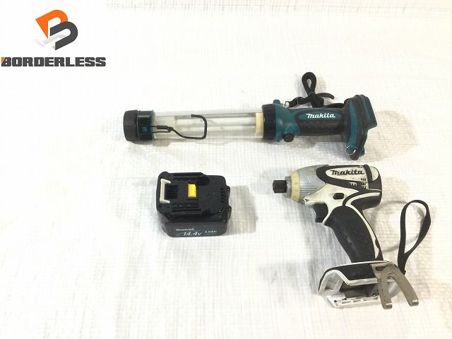 中古品makita マキタ 14.4V 充電式インパクトドライバー TD130D 3.0Ahバッテリー(BL1430) ライト ML184付 コードレス 89750