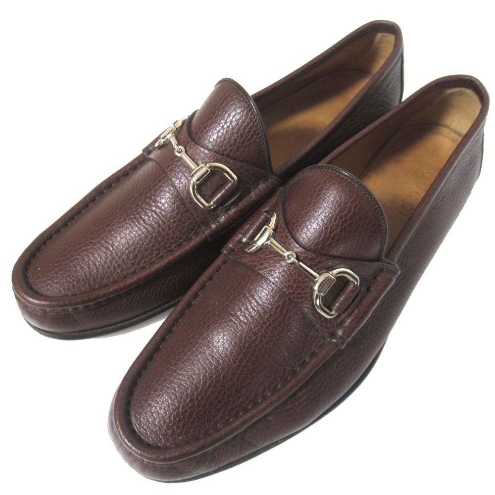 美品 GUCCI グッチ レザー ホースビット ローファー シューズ