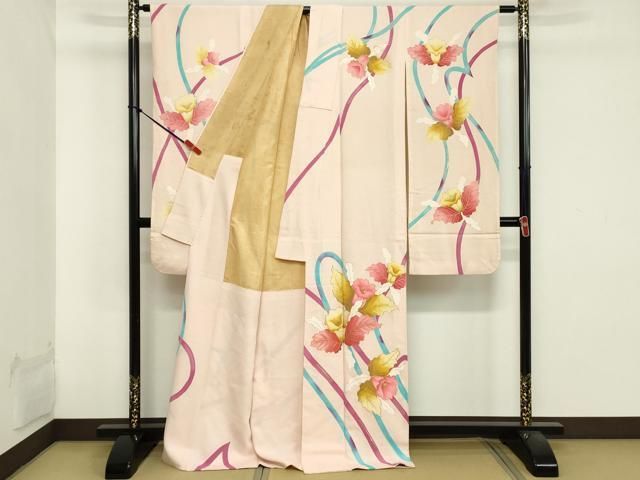 平和屋着物□豪華振袖 駒刺繍 草花文 金彩 正絹 逸品 DAAY3539cd