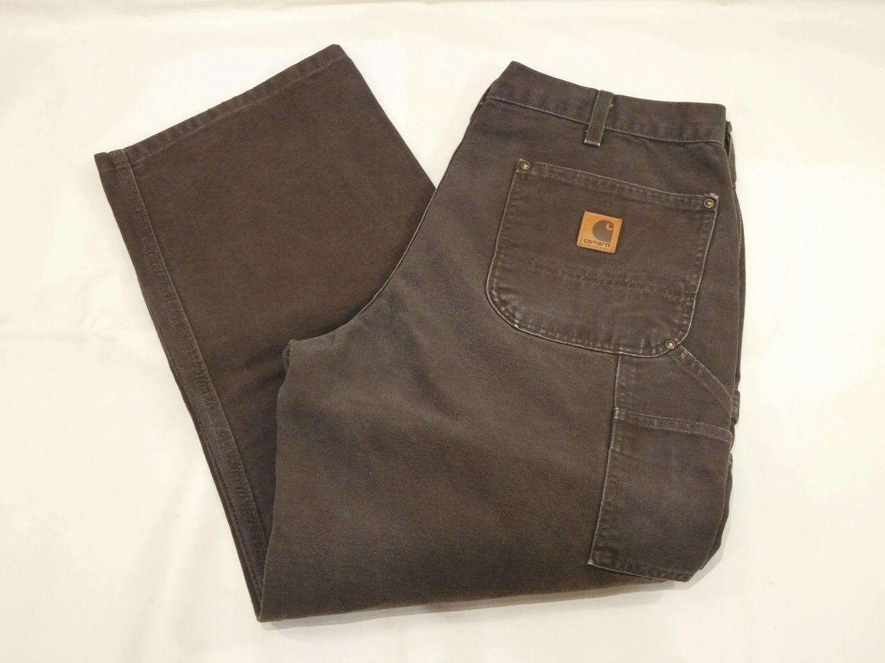 USA製 カーハート ダークブラウン B136 W38L32 ダブルニー Carhartt カーハート ダブルニー ペインターパンツ メンズ