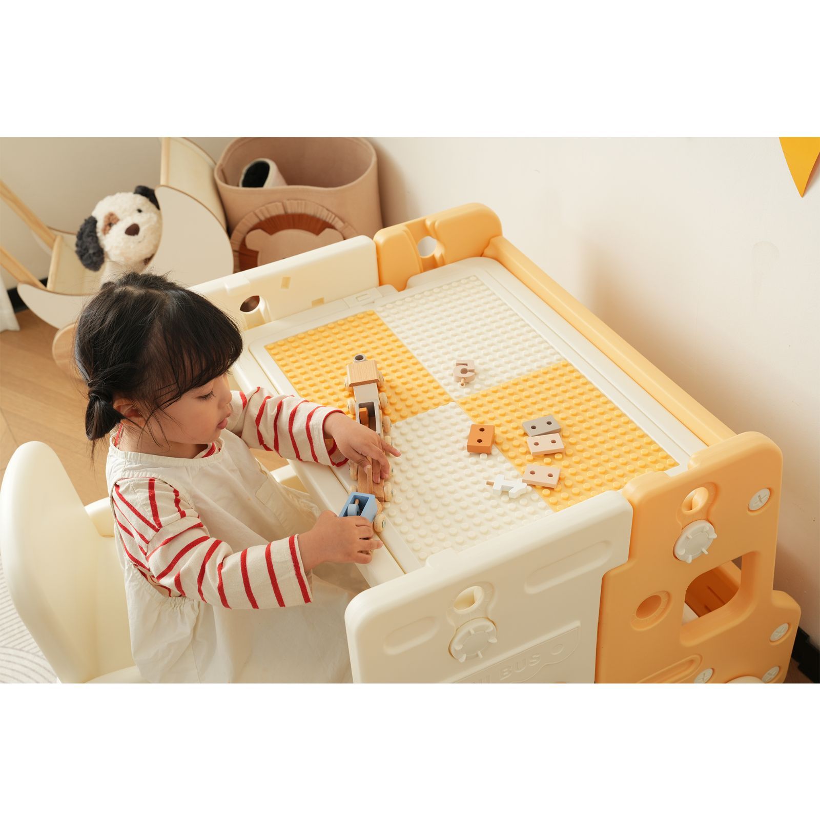 ホワイトボード付｜多機能子供用テーブル｜誕生日プレゼントおすすめ｜N508P245177W