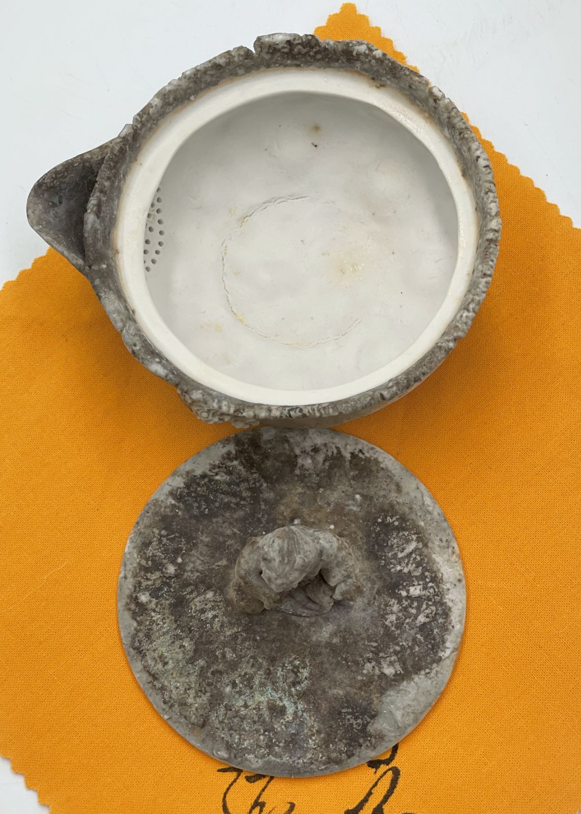 備前焼 白備前 難波誠治作 雷神 宝瓶 NS22 備前焼 難波誠治作 桃太郎伝説