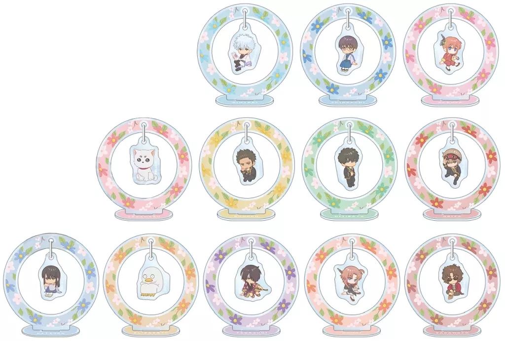 アクリルスタンド アクリルパネル 全12種セット 銀魂 トレーディング Botania ゆらゆらアクリルスタンド