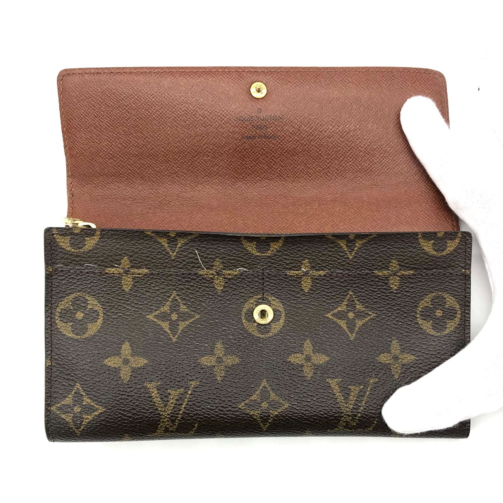 【外観美品】 ルイヴィトン　長財布　モノグラム　ポシェット　ポルトモネ　クレディ LOUIS VUITTON ルイ ヴィトン 長財布 ファスナー付き長財布