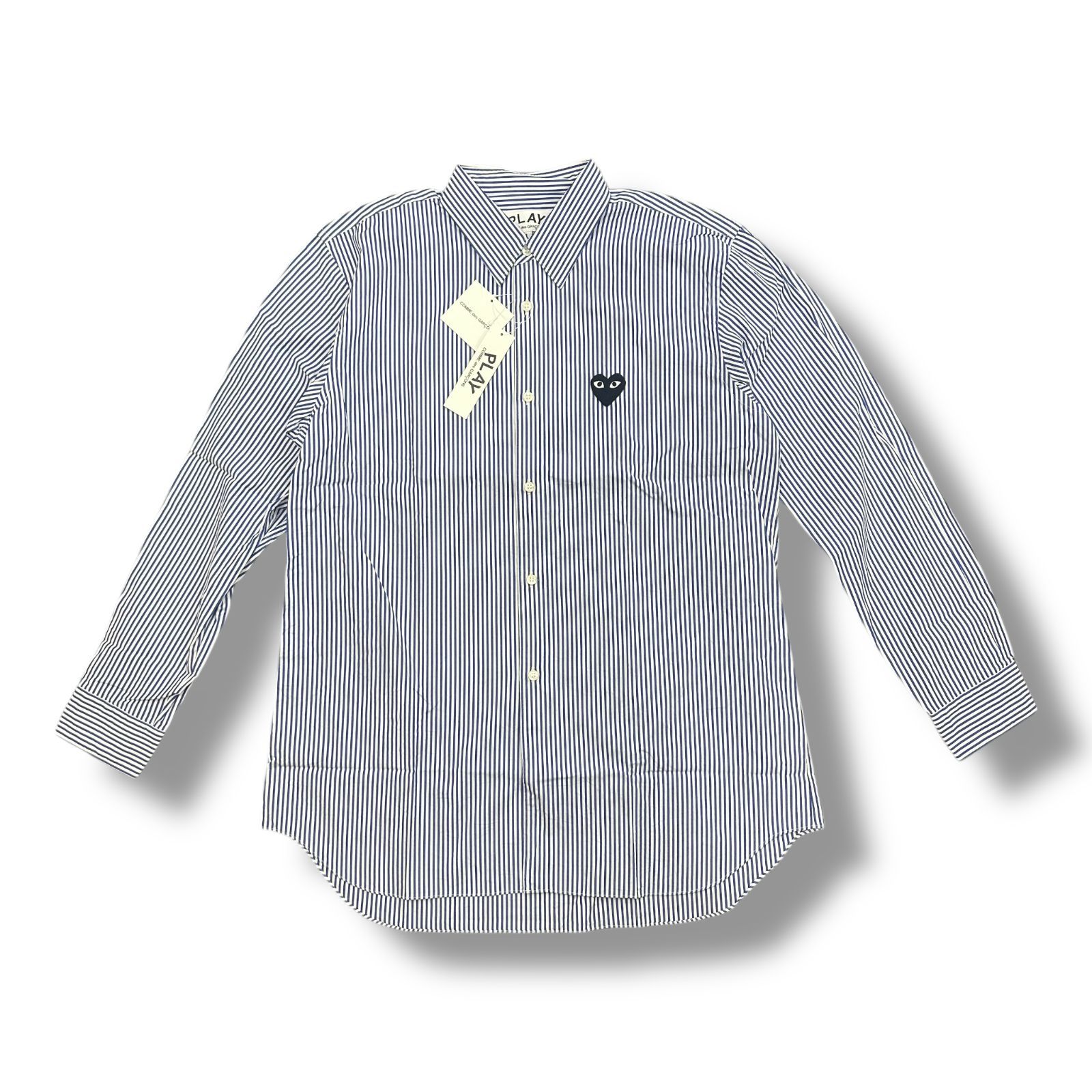 参考上代27500円 未使用品 PLAY Comme des Garçons STRIPED L/S SHIRT 