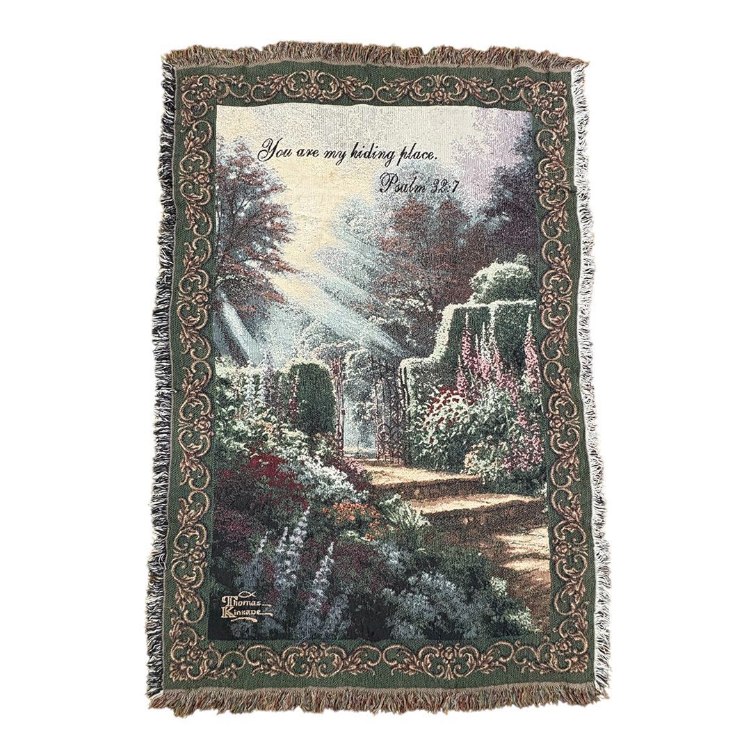 Y2315 ペルシャ絨毯 タブリーズ産 ウール×シルク 絵画絨毯 額装