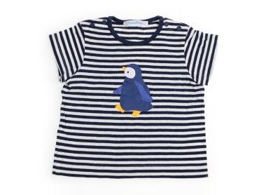 ファミリア familiar Tシャツ・カットソー 70 男の子 紺白ボーダー、ペンギン 子供服 ベビー服 キッズ（997490）