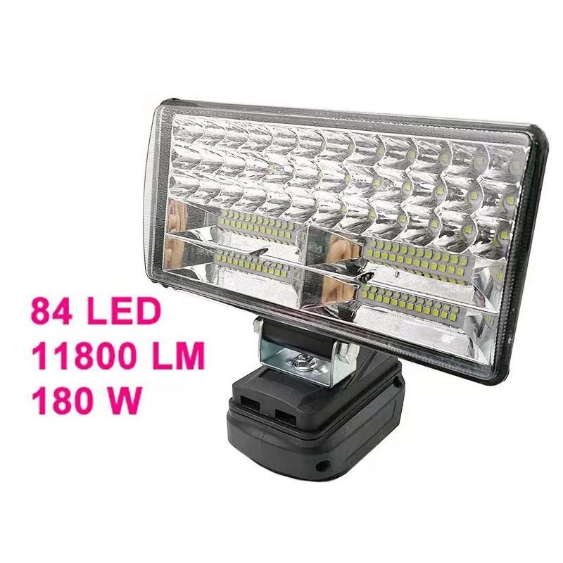 マキタ 18Vバッテリー対応 180W LEDライト 投光器 作業ライト アウトドア 11800LM高強度 LOW HI - 公式店限定