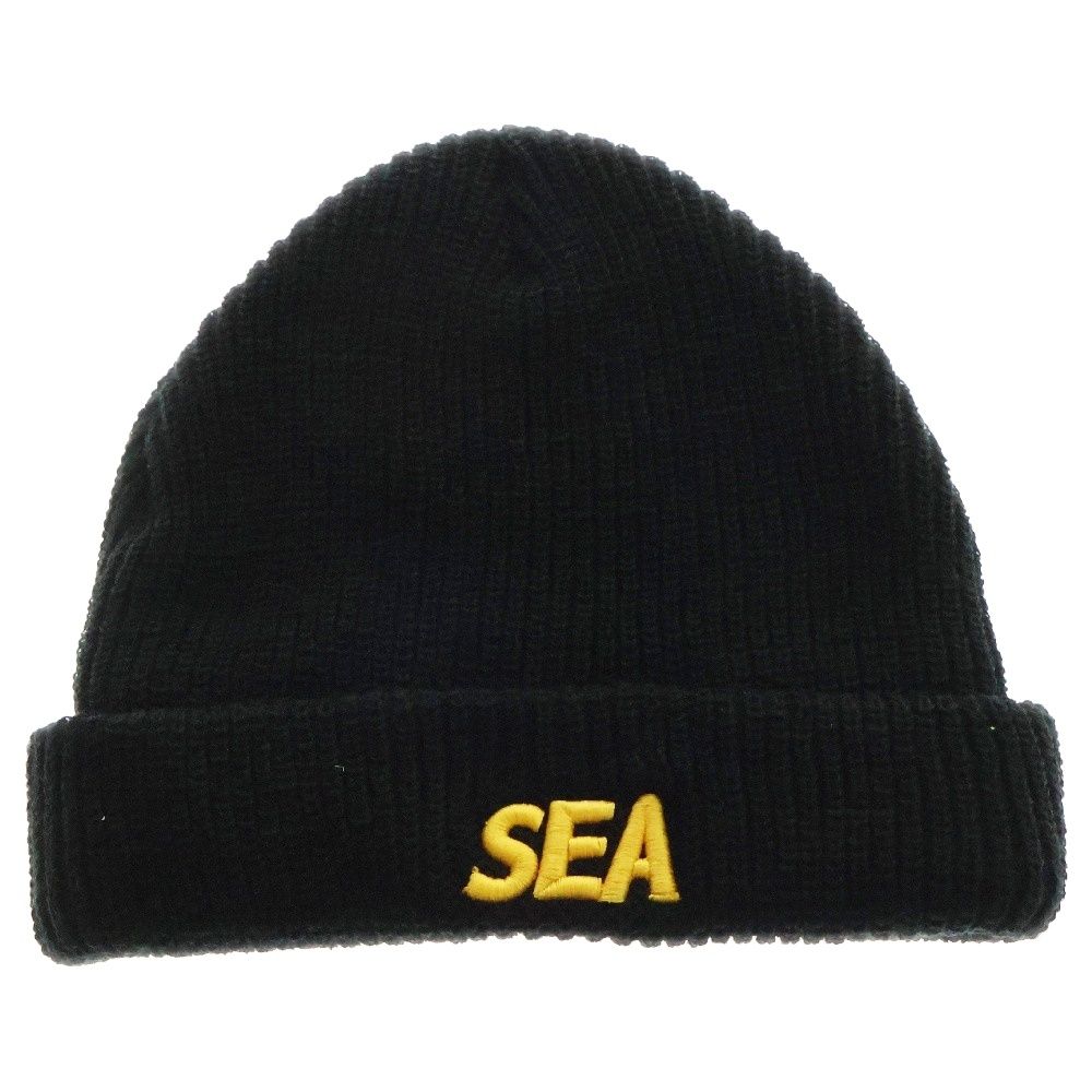 【未使用】WIND AND SEA ニットキャップ ビーニー ブラック WIND AND SEA - WIND AND SEA ウィンダンシー ニットキャップ