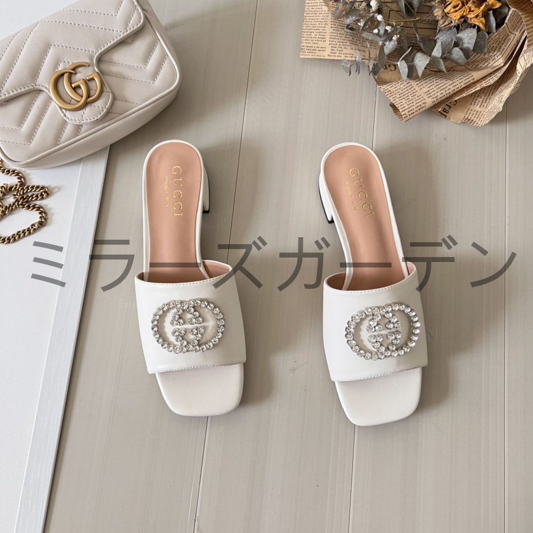 綺麗美品 グッチ レディース 靴 サンダル サボ・クロッグサンダル 