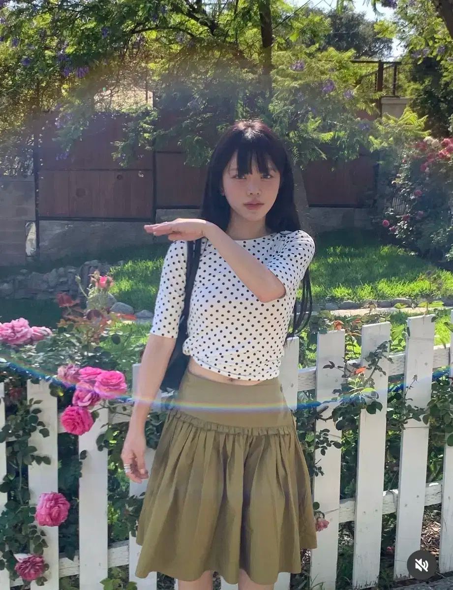 Without Summer オードリー ミディ スカート オリーブ