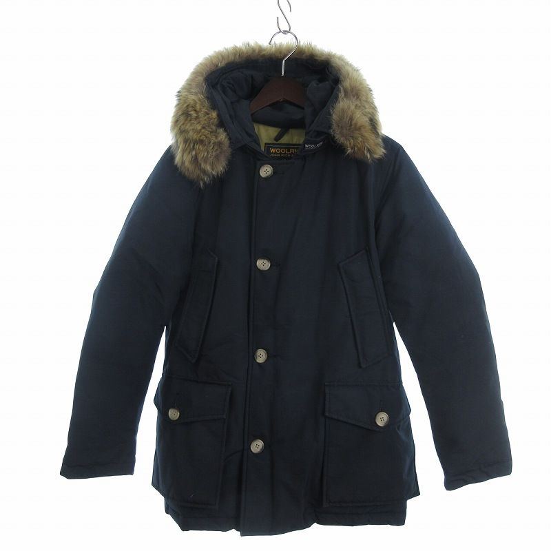 ウールリッチ WOOLRICH ARCTIC PARKA ダウンジャケット コヨーテファー付き コットン ナイロン ジップアップ 1302045 紺 ネイビー S