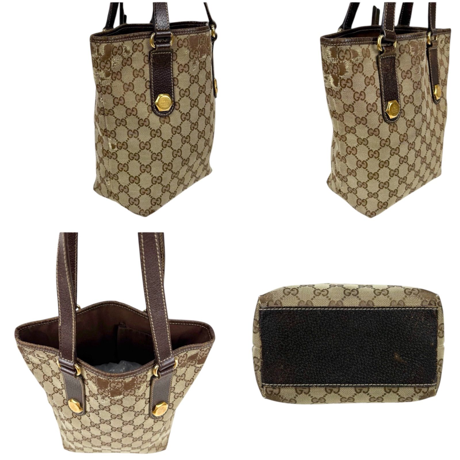 グッチ GUCCI ミニトートバッグ ハンドバッグ ブラウン GG