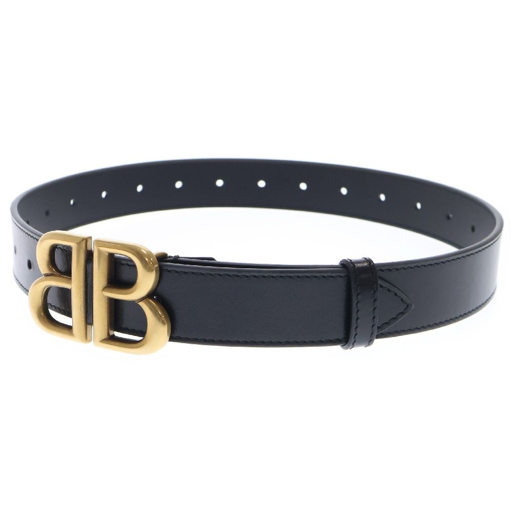 BALENCIAGA×GUCCIベルト　BB レザー ブラック BALENCIAGA (バレンシアガ) ×GUCCI グッチ BBバックル レザー