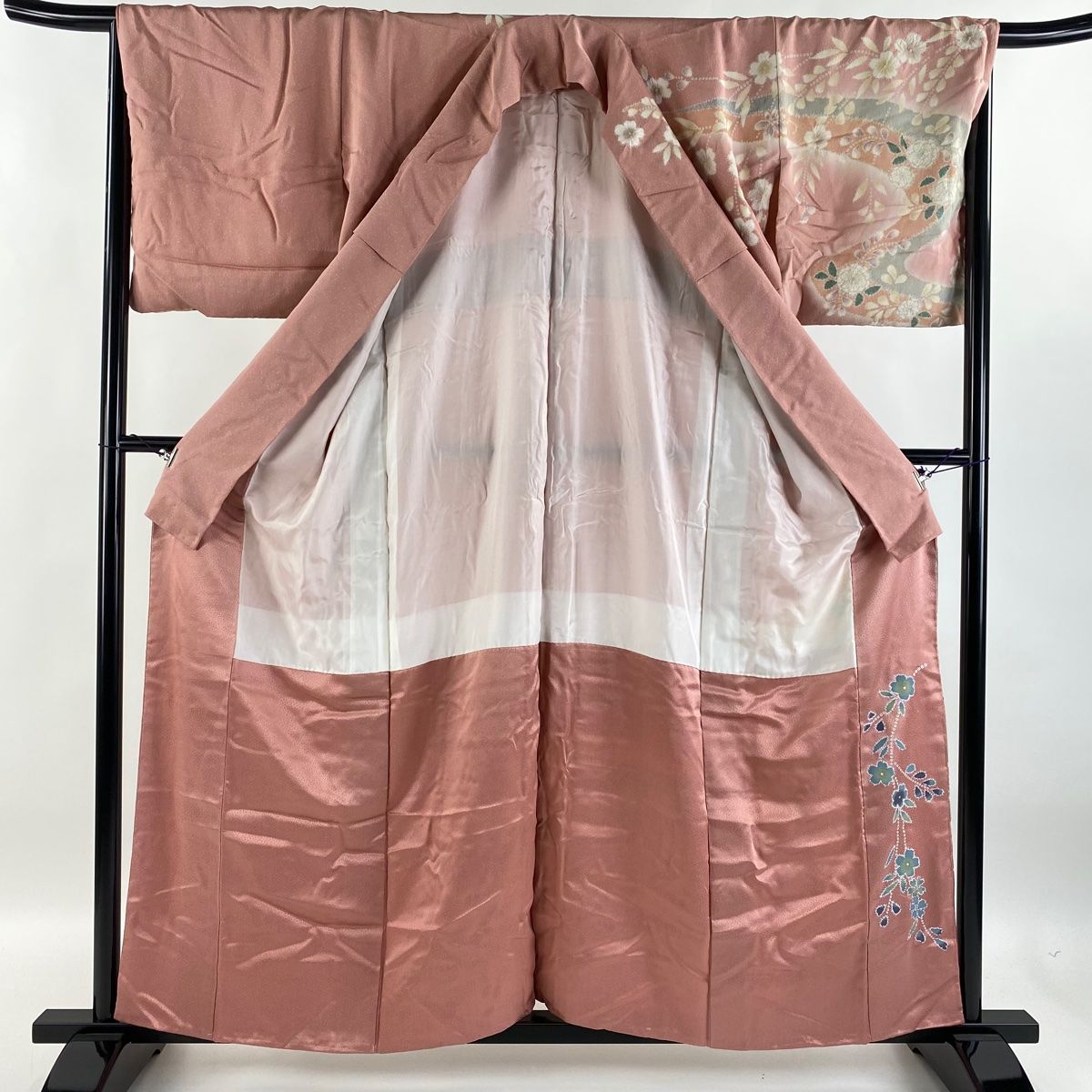 訪問着 身丈158cm 裄丈66cm M 袷 辻が花 流水 金彩 ぼかし