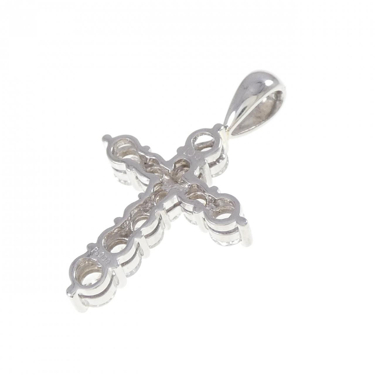 PT900 クロス ダイヤモンド ペンダント 1.05CT