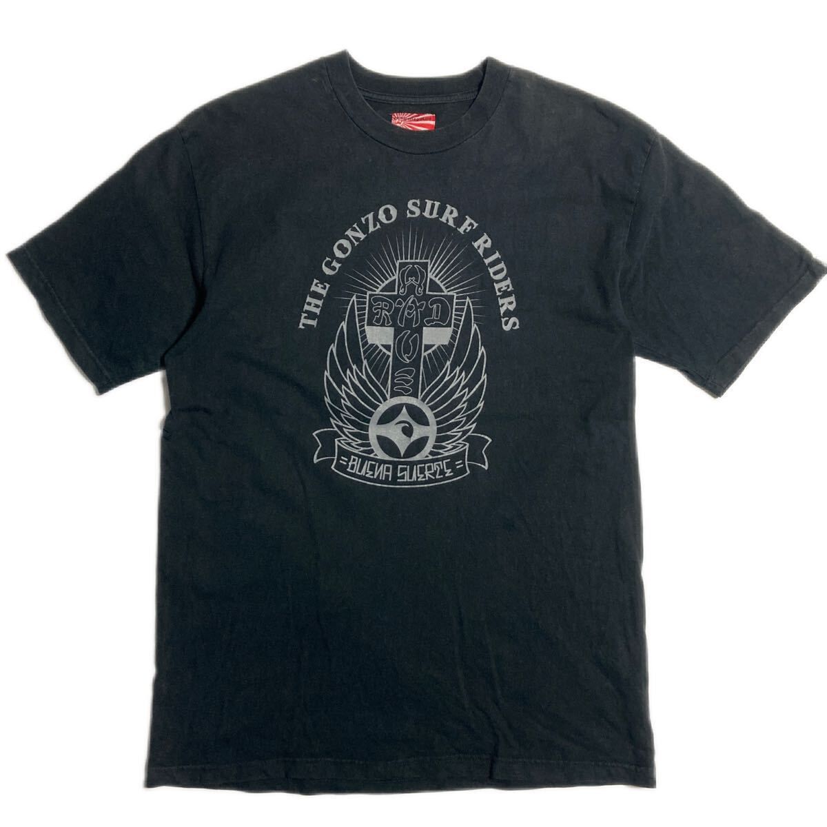 GONZO SURF ゴンゾー サーフ プリント Tシャツ 半袖 フェード ブラック