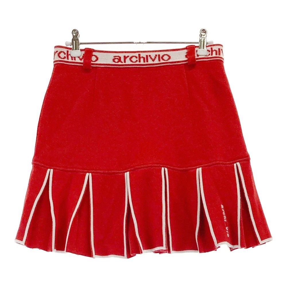 サイズ：38 ARCHIVIO アルチビオ  ニット スカート  レッド系 [240101446166] ゴルフウェア レディース ストスト archivio スカート 「LADIES」アルチビオゴルフウェア あったか