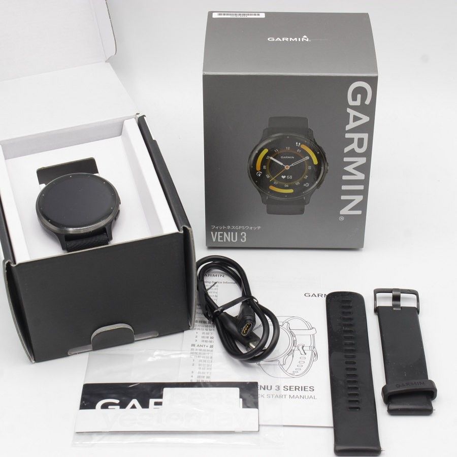 美品】GARMIN Venu 3 Black/Slate 010-02784-41 スマートウォッチ  