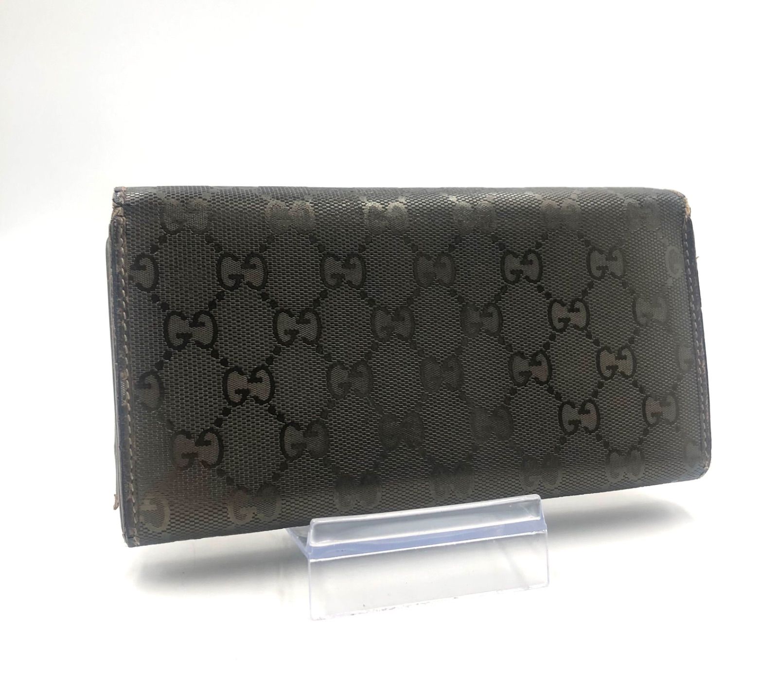 美品　グッチ長財布　ウォレット　超希少 □希少□GUCCI グッチ GGインプリメ 長財布 ロングウォレット