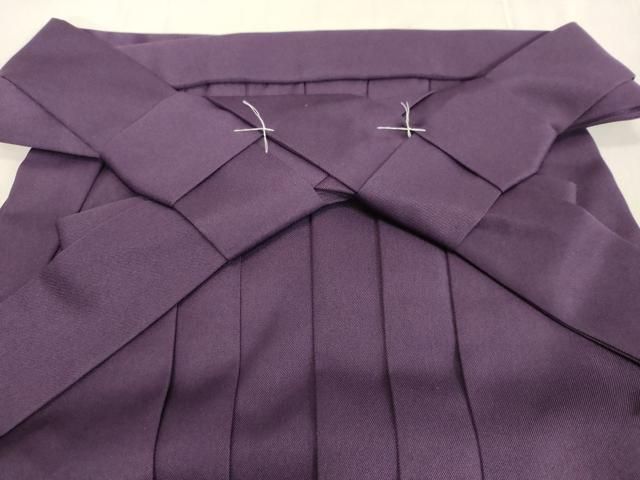 平和屋着物○女性 行灯袴 総刺繍 草花文 深紫色 金銀糸 卒業式 洗える