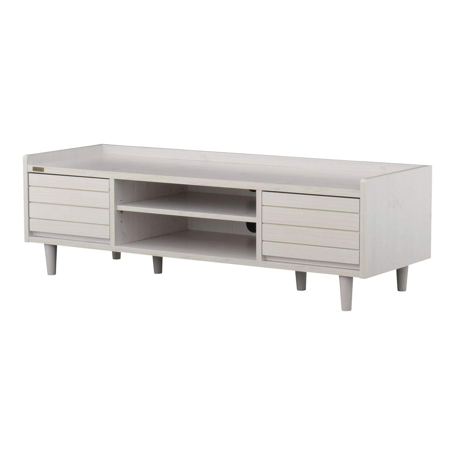 TW37-120L 可動棚 コード穴 美しい木目 43型対応 ホワイト WH 高さ37.5cm 奥行40cm 幅120cm ローボード テレビ台 TWICE 佐藤産業